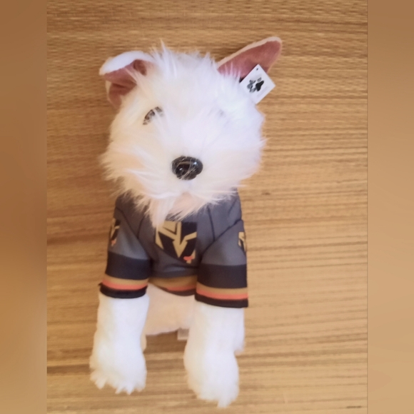 Bark Andre-Fleury, Rare White Plush Dog, Vegas Golden Knights, 2018- NWT - Picture 1 of 16